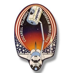 Vintage STS-98 Space Shuttle Mission Sticker Destiny Laboratory Module